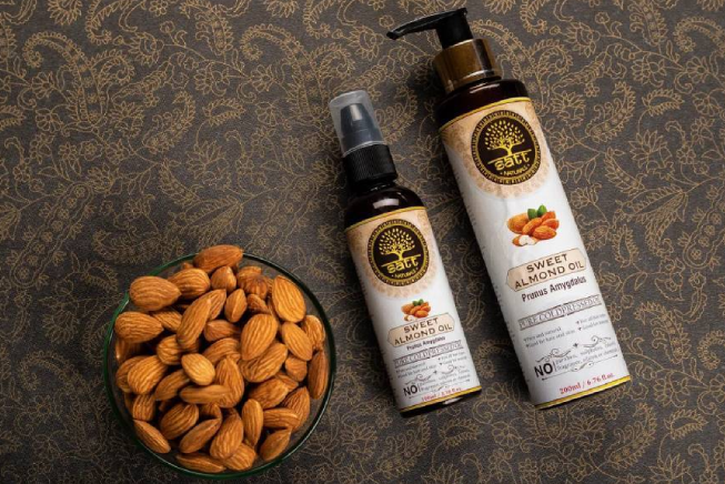 Sweet Almond Oil for Skin Hair and Good Health Satt Naturals