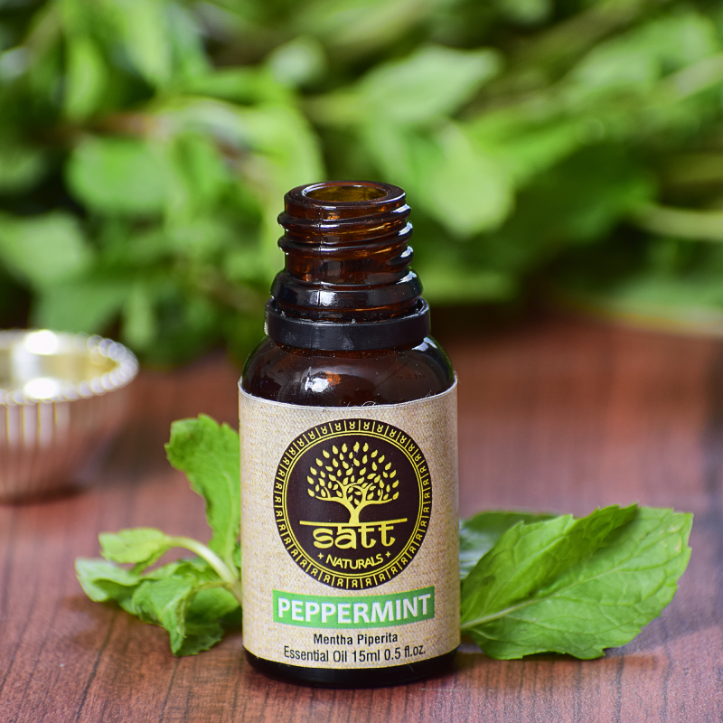 100 Natural Peppermint Essential Oil For Hair Care Satt Naturals